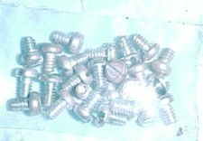 25 PIECES GABRIEL ERECTOR SET PART S 11 SET SCREW ORIGINAL CADMIUM LARGE HEADS