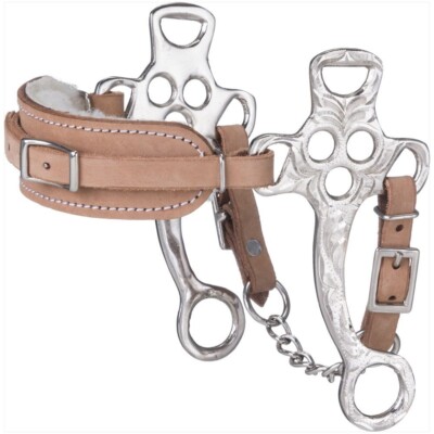 Kelly Silver Star Fleece Lined Silver Hackamore - Chrome Plated - Horse