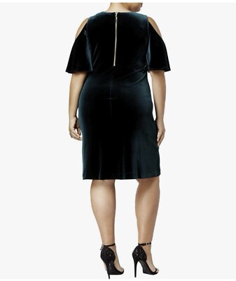womens plus size calvin klein dress 14 women's dark Green Velour | eBay