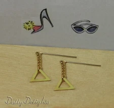Reproduction *Evening In* Triangle Earrings Made For Vintage Barbie or Casey