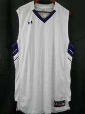 Under Armour Men's Stock Crunch Time Basketball Jersey Size 2XL White Purple