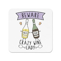 Beware VerrüCkte Wein Damen KüHlschrankmagnet - Lustiger Witz Drunk