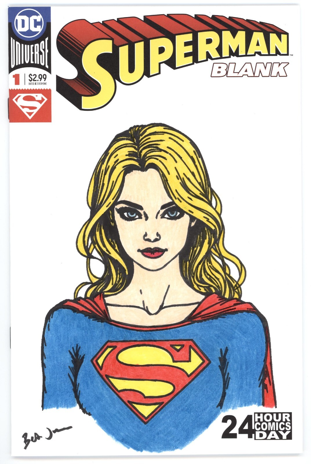 SUPERGIRL Superman DC Comics Comic Sketch Cover Variant 1/1