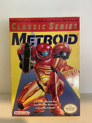 Metroid Classic Series Yellow Label Nintendo NES Tested Authentic Missing Manual