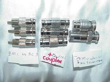 MIxed Lot 3 BNC to RCA Adaptors/3 Female Coupler Barrel Connectors/2 Terminators