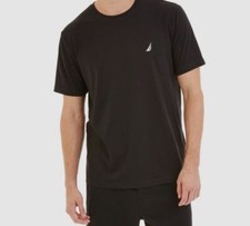  67 Nautica Men's Red Short Sleeve Crew-Neck Pajama Sleepshirt Sleepwear Size M