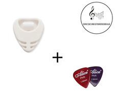 Gitarre Plektrumhalter + 2 Plektrum Plektrenh...