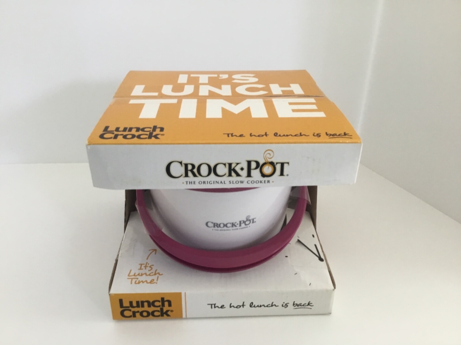 Croc Pot Lunch Container Slow Cooker Grey Yellow Brand New