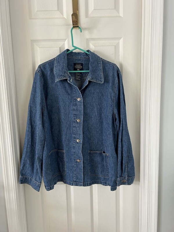 WOMEN'S BLUE DENIM JEAN JACKET 100% COTTON-- BY FADED GLORY - SIZE : EXTRA LARGE