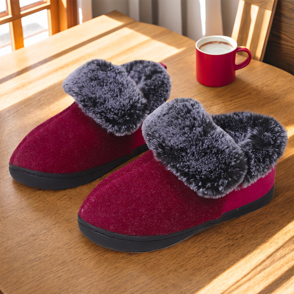 SAOLA Scarpe da neve donna calde morbide fodera pelosa memory foam interno esterno suola gomma