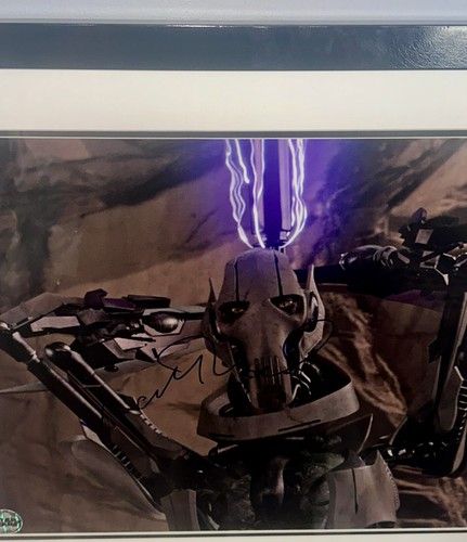LEGNO MATHEW Firmato - Foto Incorniciata GENERAL GRIEVOUS' Star Wars III (Beckett COA) - Foto 2 di 6