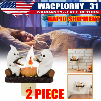 Ghost Campfire Flickering Night Light, Ghosts Campfire Flicker Flame Nightlight