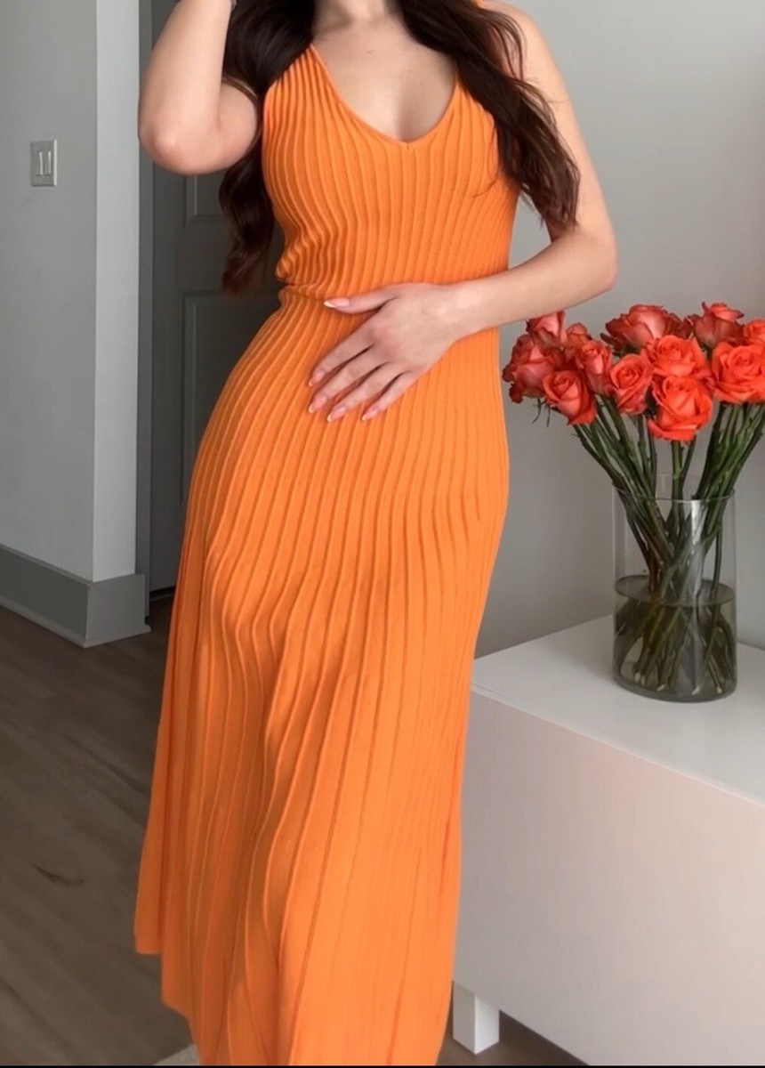 Zara Orange knit Dress