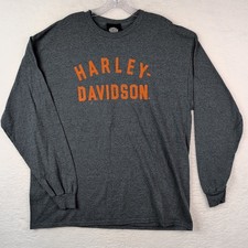 Harley Davidson Museum Long Sleeve T-Shirt Men&rsquo;s XL Gray Milwaukee