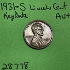New Listing1931-S Lincoln Cent Wheat / Penny 1c AU+ About Uncirculated Key Date