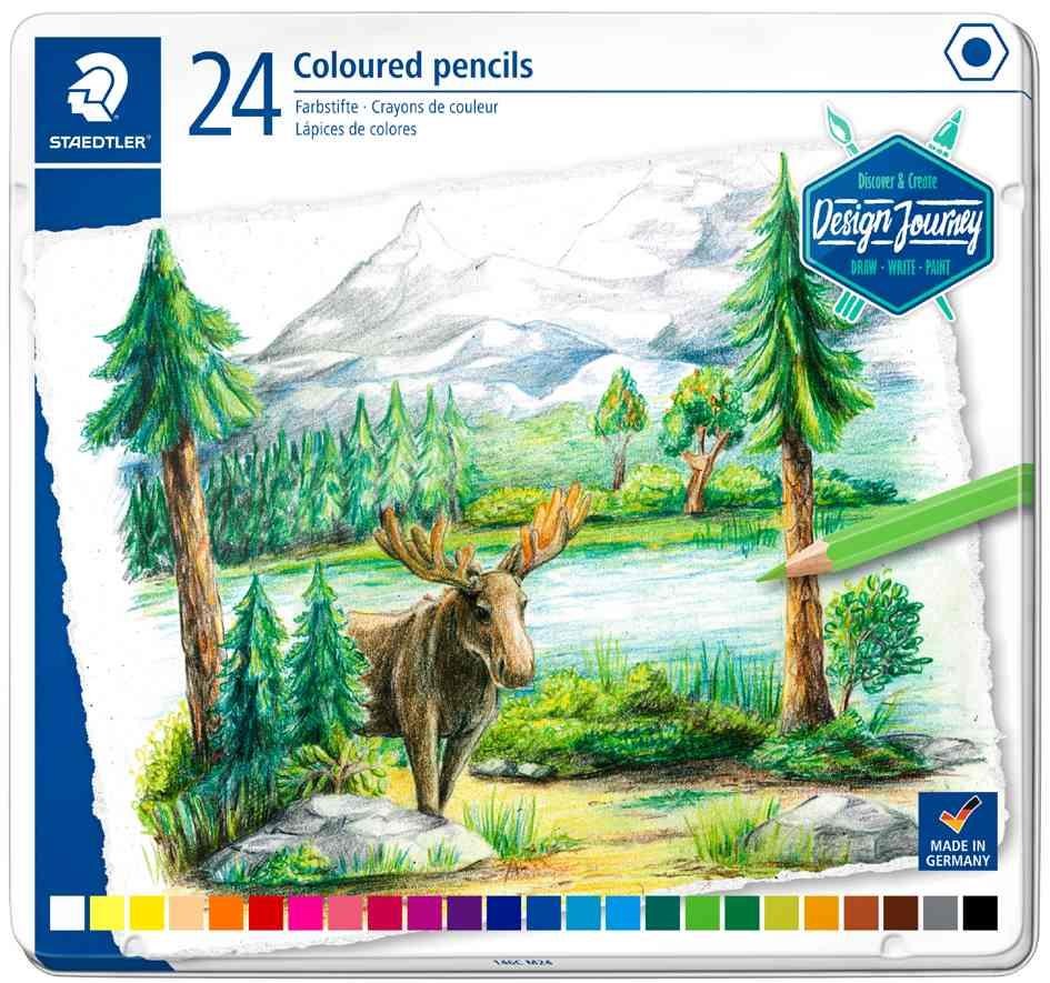 Crayons couleur STAEDTLER 146C M24 coffret de 24 pieces pour croquis et esquisses