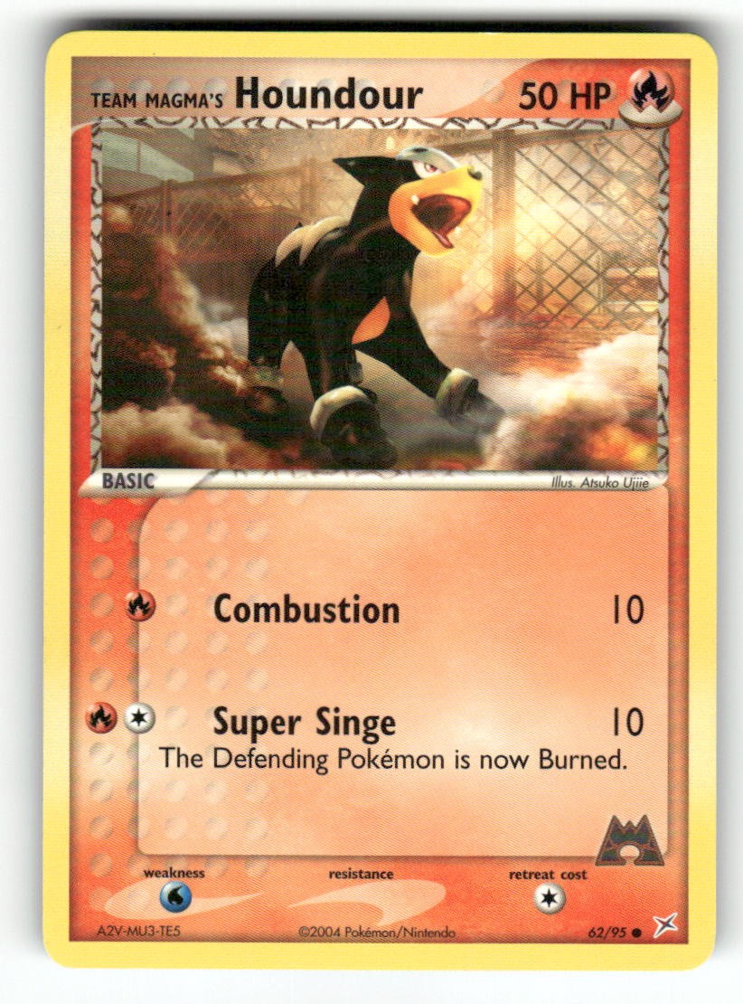 Team Magma's Houndour 62/95 - C Team Magma vs Team Aqua Pokemon NM