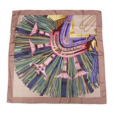 HERMES HERMES Carre 90 Scarf CUIRS DU DESERT Desert Leather Decoration 100 Silk