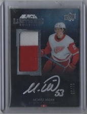 2021-22 UPPER DECK UD BLACK BLACK LUSTROUS ROOKIES MORITZ SEIDER AUTO PATCH /75