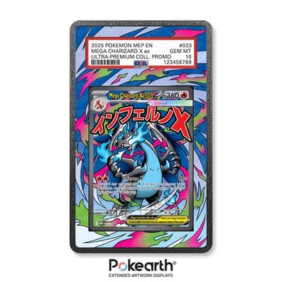 Mega Charizard X ex MEP 023 - Extended Artwork Case für Grade Cards