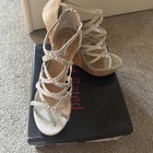 Not Rated "Bering Strait" RHINESTONE Wedge PLATFORM Cream Sandals Sparkle SZ 9.5 — photo 8