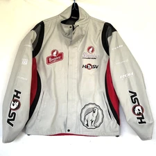 Bundaberg Red Racing Grey Zip Up Jacket Embroidered Print Mens Size M