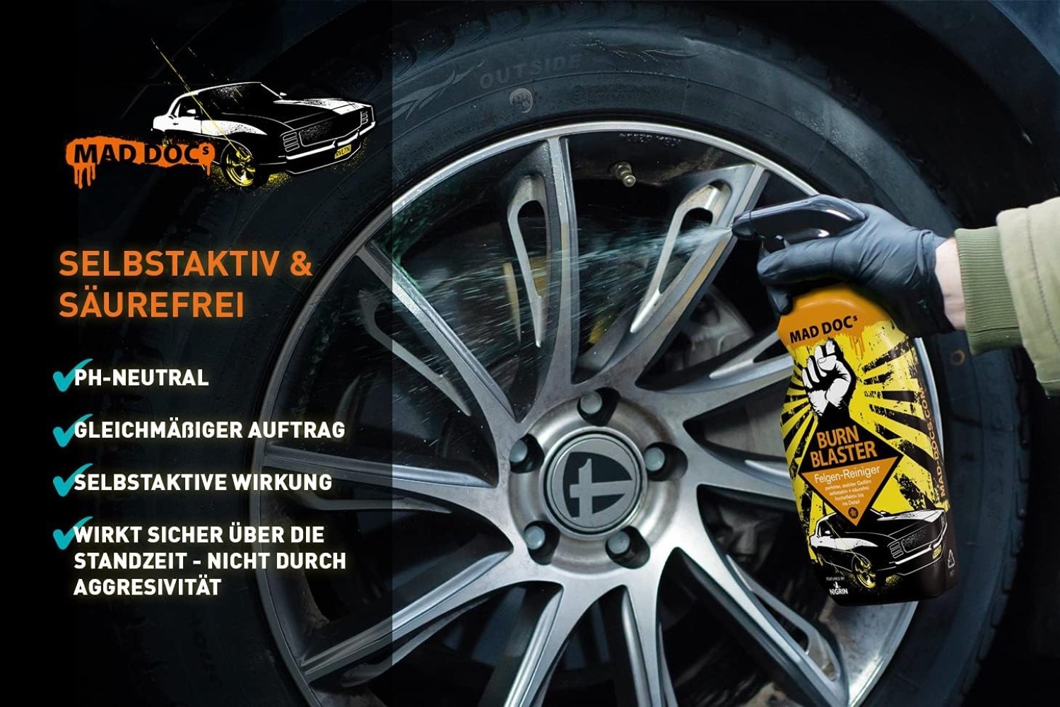 Nigrin MAD DOCs Pulitore Cerchioni 6L foto 5
