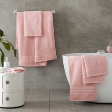 Catherine Lansfield Zero Twist 100% Cotton 450GSM Towel Collection Pink