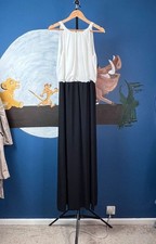 Wallis UK 12 Black & White Monochrome Maxi Dress – Elegant Evening Occasion Wear