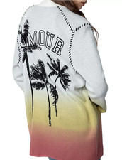 Zadig  Voltaire women's Austin Ombre Open-Front Ecru Cardigan - XS -retail 398