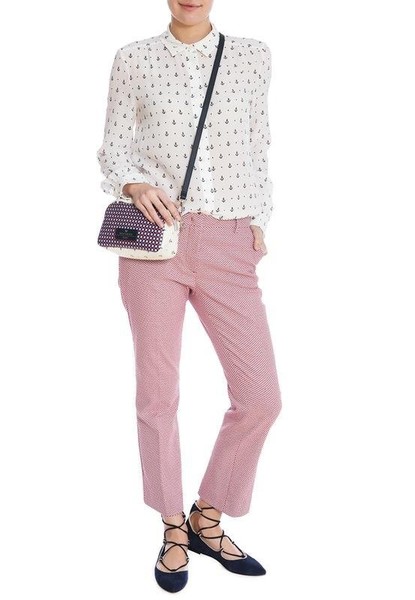 Women Max Mara Trousers Red Cotton S