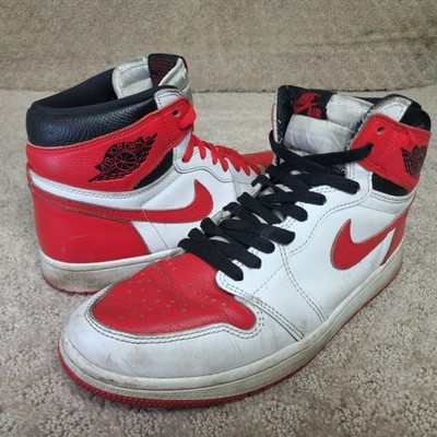 Air Jordan 1 Retro High OG Heritage Size 9 Mens 555088-161 White University Red