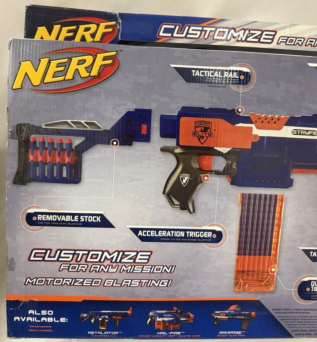 🔥 NEW NERF N-Strike Elite Stryfe CS-18 Mission Kit Hasbro Retired