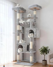 Hey-brother Tall Cat Tree Tower, Heavy Duty Scratching Posts with Large Platf...