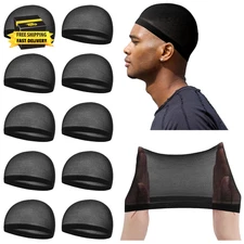 10 Pcs Stocking Wave Cap for Men Adult Stretchy Nylon Skull Wave Lightweight Bea
