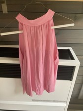 Alice And Olivia Halter Top Pink Silk Size Small