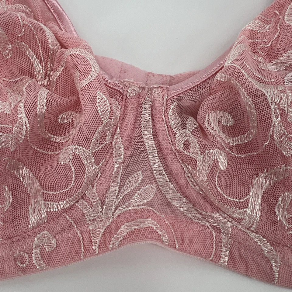 Natori 34DD Pink Lace Bra 1336104 Underwire Sheer Mesh Sexy Romantic NWT - Image 3 of 4