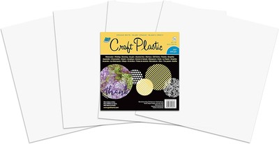 Grafix Opaque Craft Plastic   .010  9x12x0.010, White .010'' 