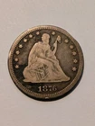1876-CC Seated Liberty Quarter, 90% Silver Carson City Coin w/Toning