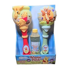 Little Kids Licensed Light-Up Bubble Wands 2-Pack Pooh Tigger, No-Spill, 3