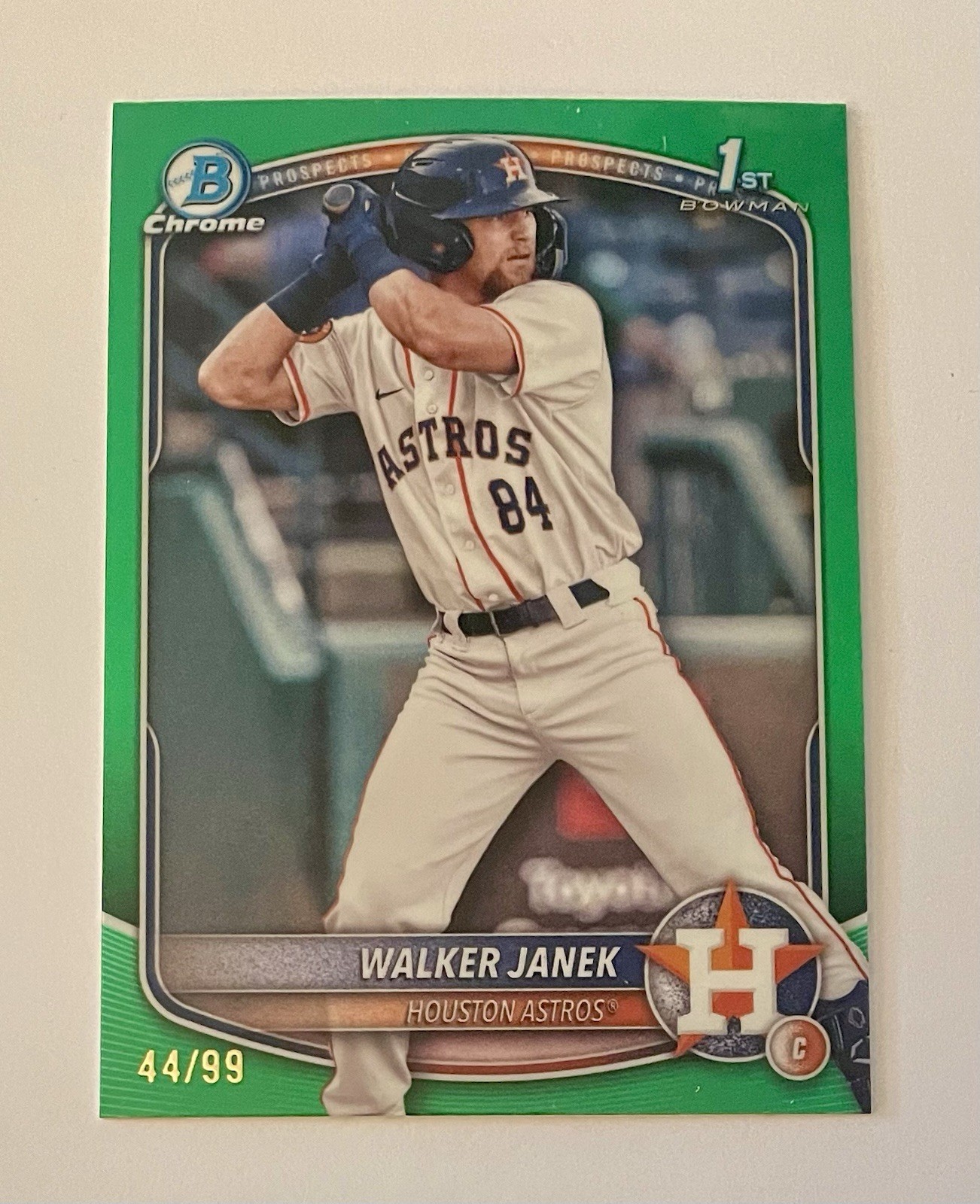 2025 Bowman #BCP-15 Walker Janek Chrome Prospects Green Refractor /99 SP BCP-15