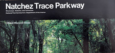 Vintage 1990 NATCHEZ TRACE PARKWAY NATIONAL PARK SERVICE UNIGRID BROCHURE/MAP