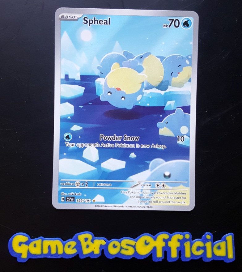 Spheal - 199/191 - Surging Sparks Illustration Rare Pokemon TCG SV08 - NM