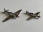 Vintage Diecast Dinky Toys RAF 70b Hawker Tempest Spitfire 62e WW2 Fighter Plane