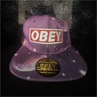 OBEY Galaxy Pattern Snapback Hat Purple Adjustable Art Theme One Size — photo 1