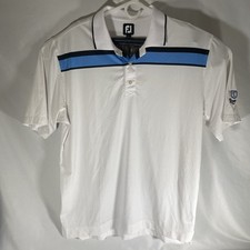 Footjoy Shirt Mens XL White Golf Performance Polo Stretch Short Sleeve