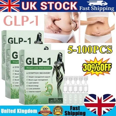 5-100 PCS Weight Loss Oral Solution - 6 Symptom Recovery Slimming Drops UK-