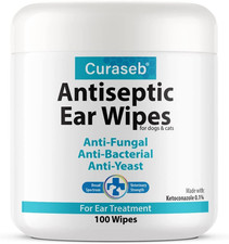 Cat Dog Ear Infection Treatment Wipes Soothes Itchy Inflamed Ears Cleans