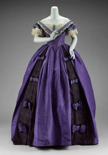 Women's 1860's Dresses Victorian Purple Gown Civil War Costume Southern Belle