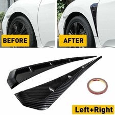 2x Carbon Fiber Car Side Fender Vent Wing Air Cover Trim Exterior Accessories Ea